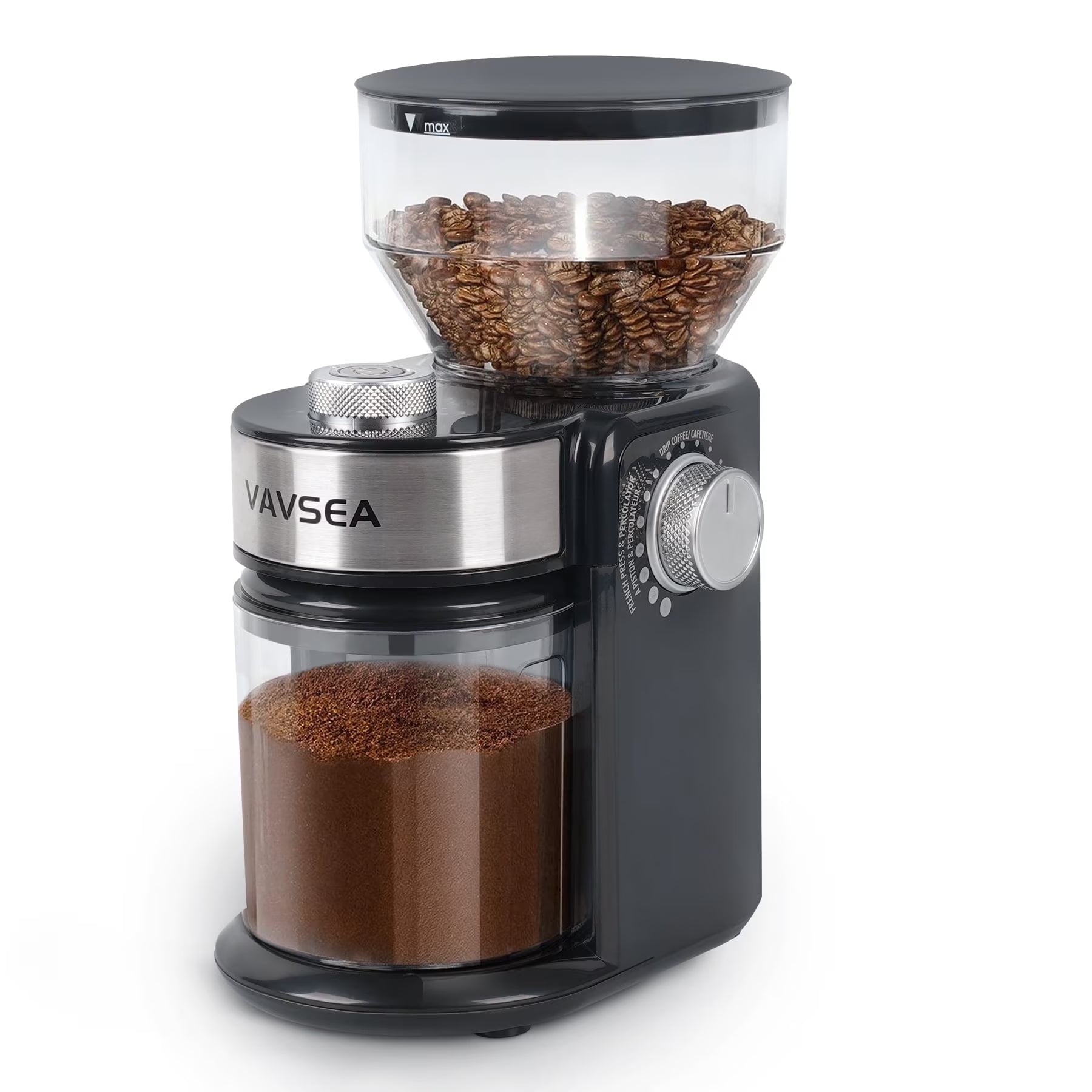 Burr Coffee Grinder, Electric Coffee Bean Grinder with 18 Precise Grind Settings, 3-18 Cup, for Espresso/Drip/Pour Over/Cold Brew/French Press