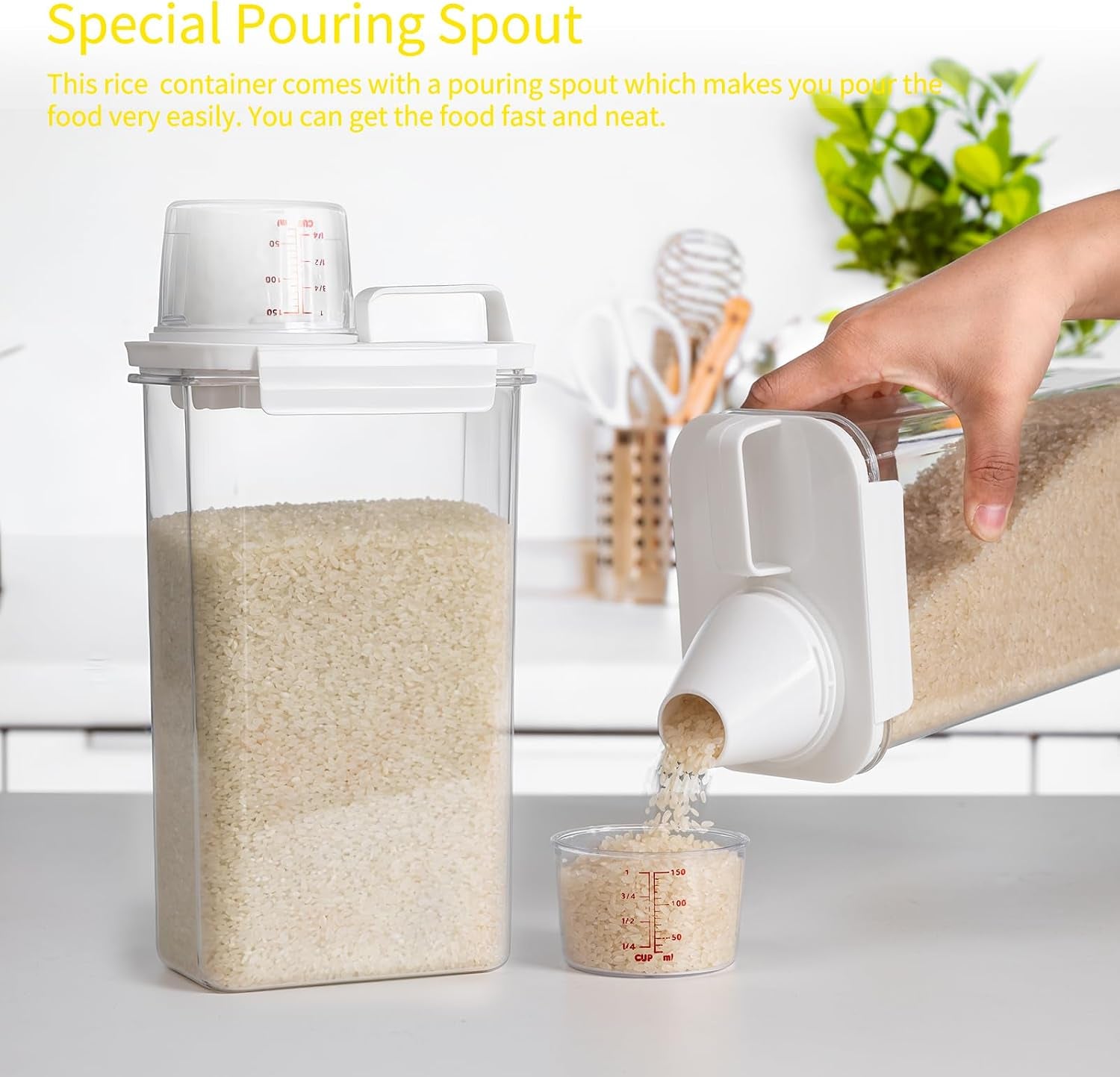 Rice Container,Rice Storage Container,3-5 Lbs Tcereal Storage Container