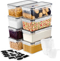 Airtight Food Storage Containers, Plastic Pantry Bins (8 Pack)