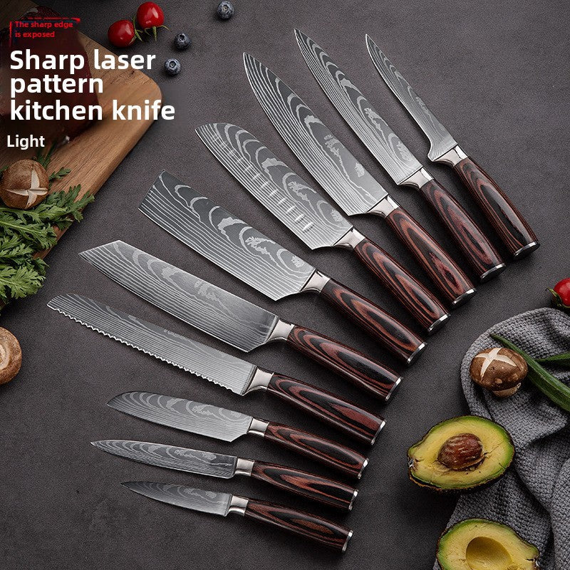 Damascus Pattern Vegetable Cutting Tool