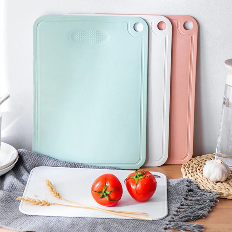 Kitchen Cutting Board Multifunctional Cut Vegetables and Fish Meat Chopping Board Two Sides Square Plastic for Household Picnic