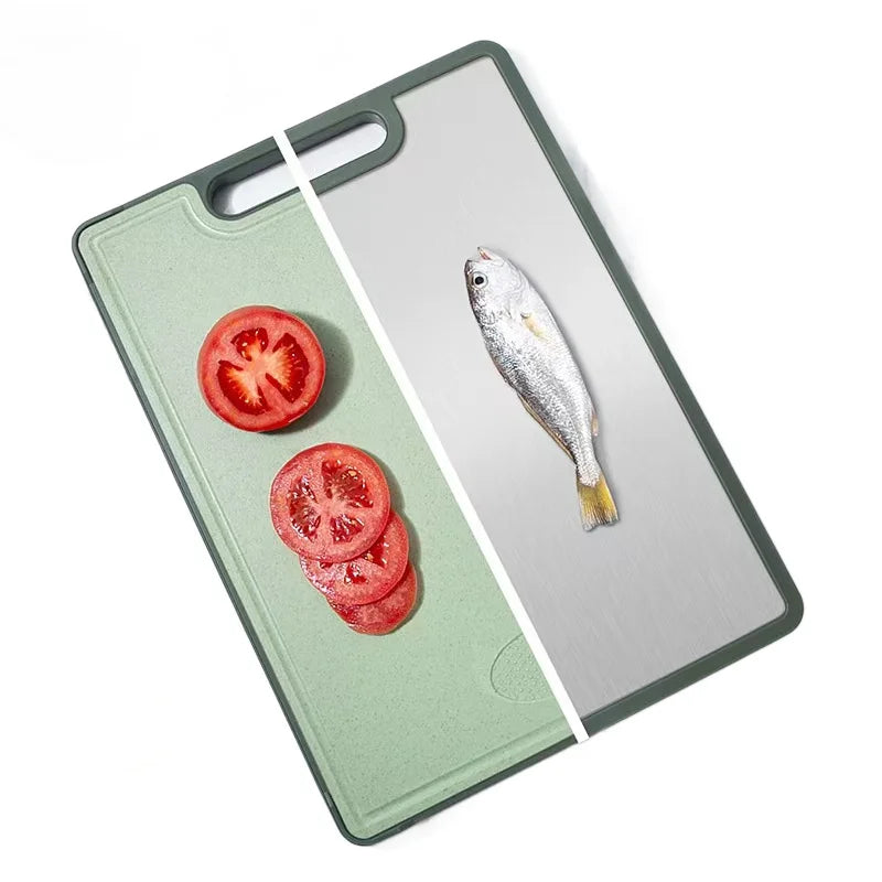 Kitchen Cutting Board Double Sided Cutting Boards for Kitchen Stainless Steel Chopping Board Food Grade Easy to Clean