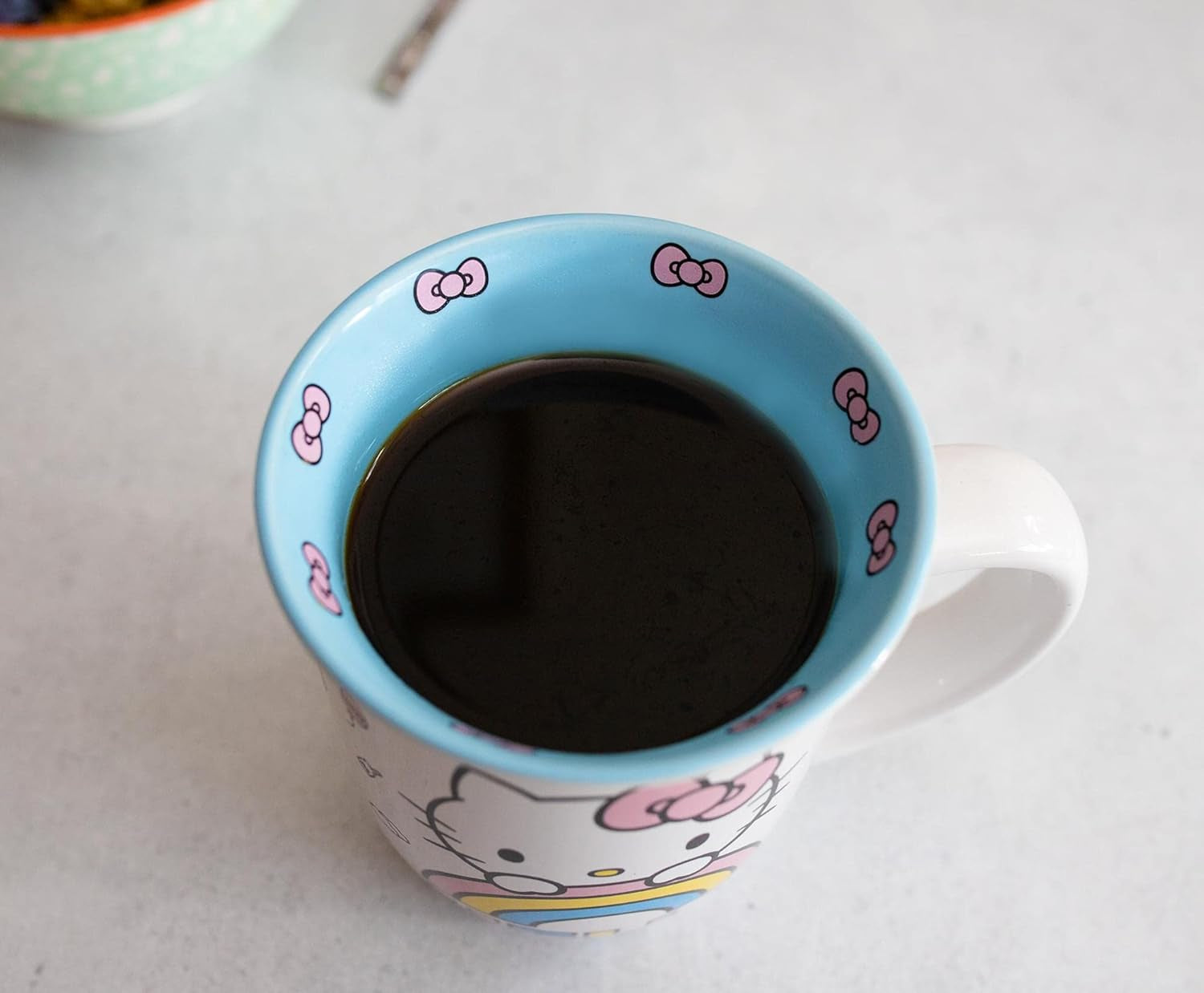 Sanrio Hello Kitty Wide Rim Ceramic Coffee Mug, 16 Ounce