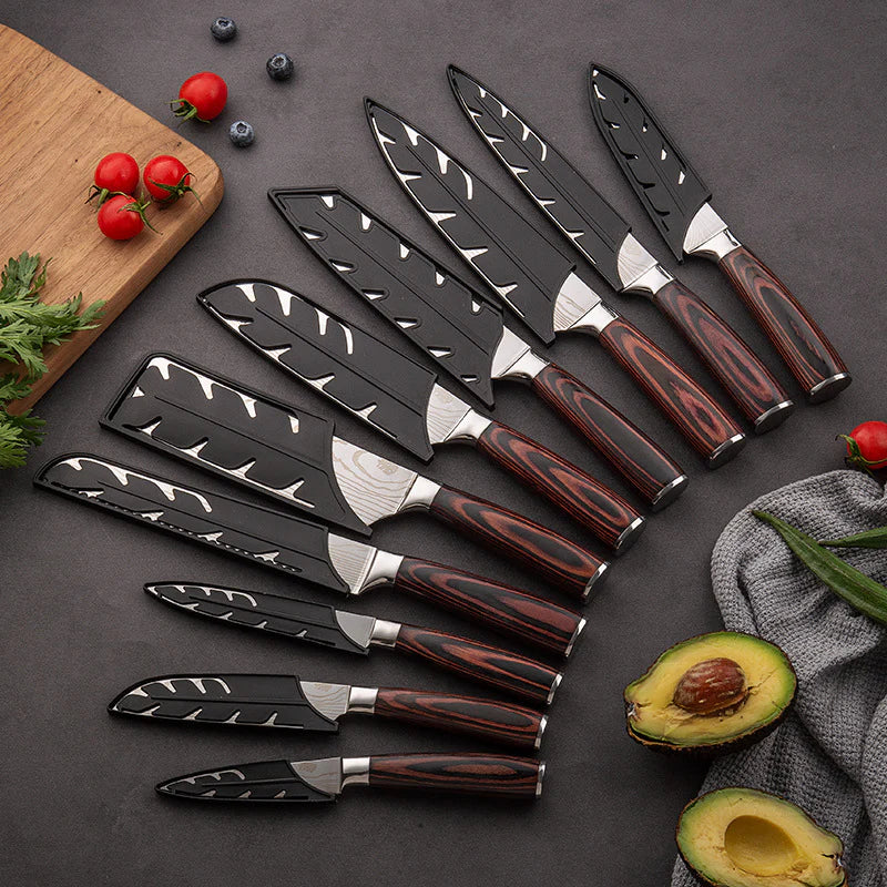Damascus Pattern Vegetable Cutting Tool