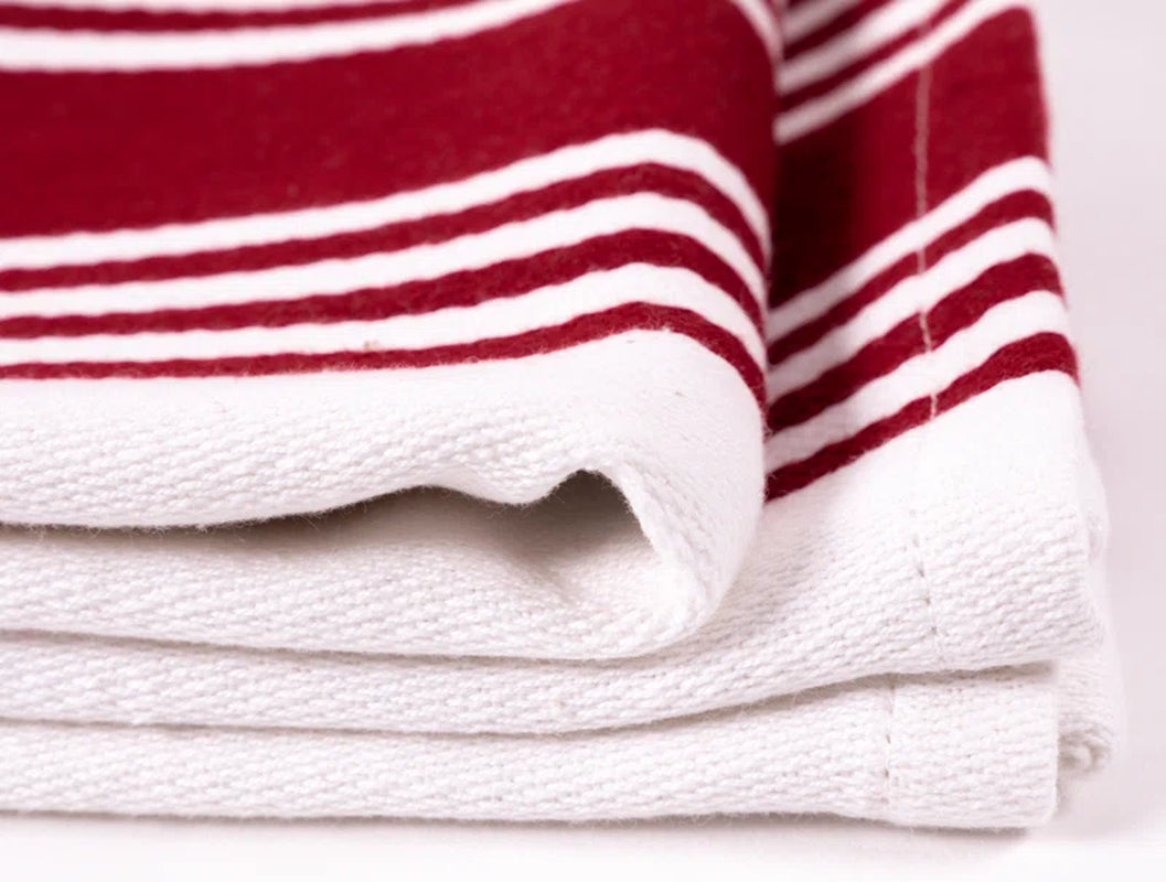 Cotton Stripe Waffle Dish Towel Kitchen Towel