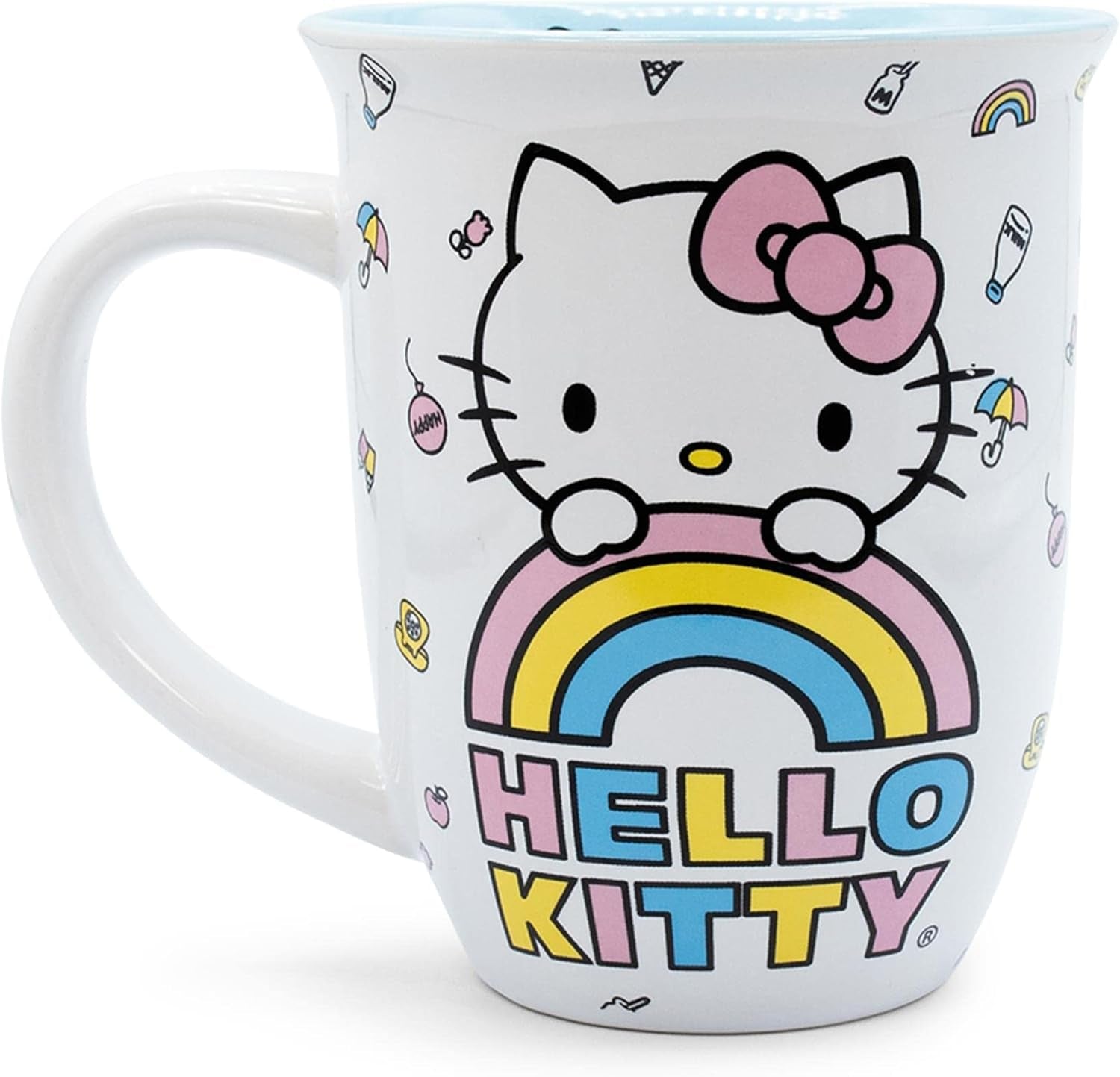 Sanrio Hello Kitty Wide Rim Ceramic Coffee Mug, 16 Ounce