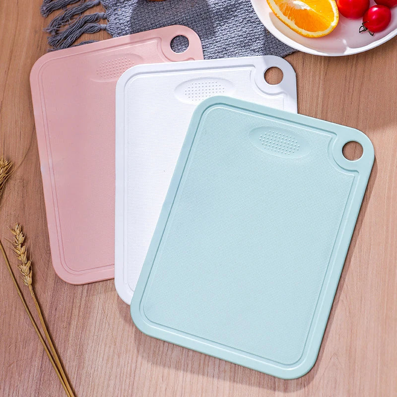 Kitchen Cutting Board Multifunctional Cut Vegetables and Fish Meat Chopping Board Two Sides Square Plastic for Household Picnic