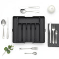 Expandable Cutlery Drawer Organizer – Adjustable Silverware Tray