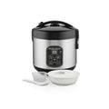 Digital Programmable Rice Cooker & Food Steamer, 8 Cups Cooked (4 Uncooked), with Steam & Rinse Basket, Stainless Steel
