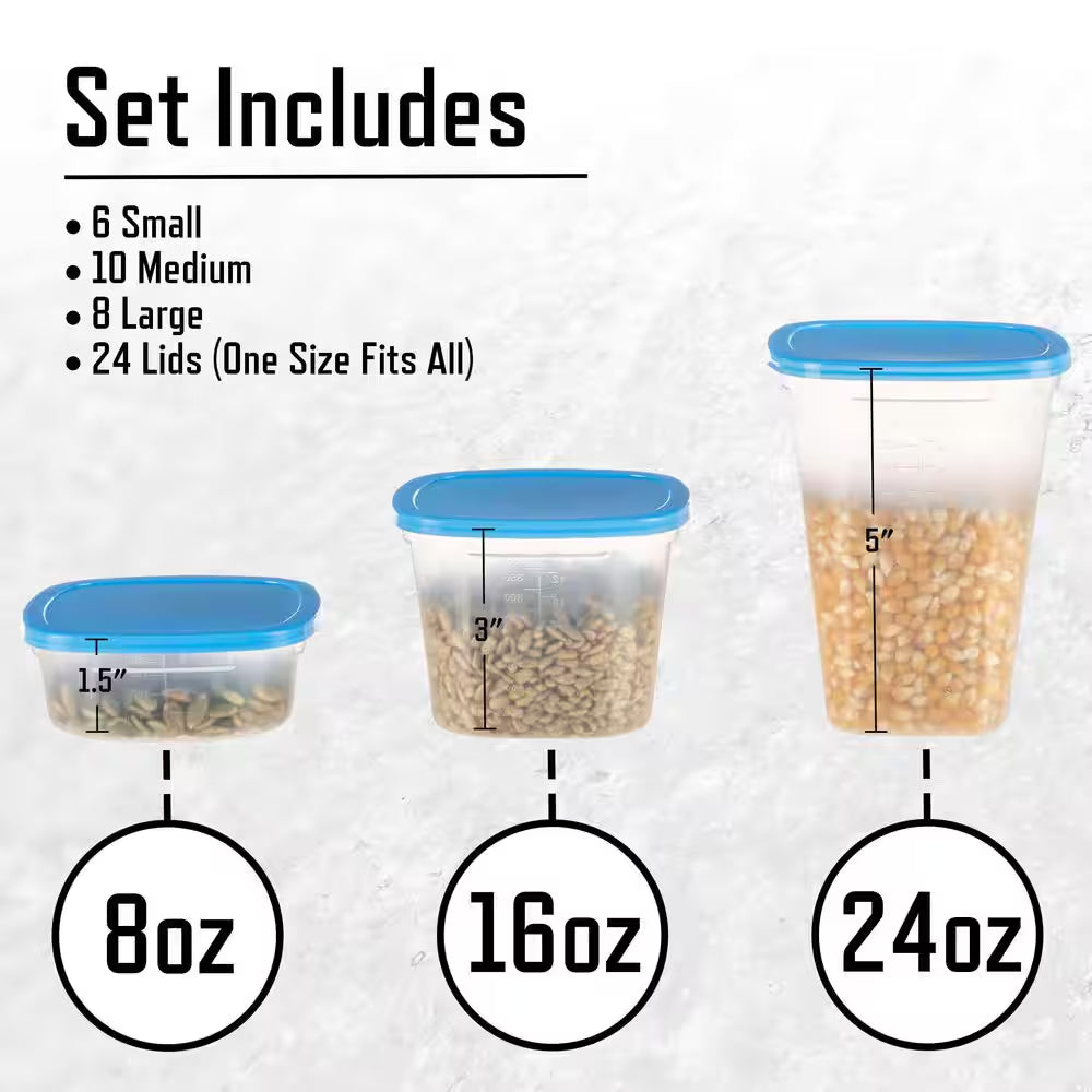 49-Pieces Food Storage Containers with Lids