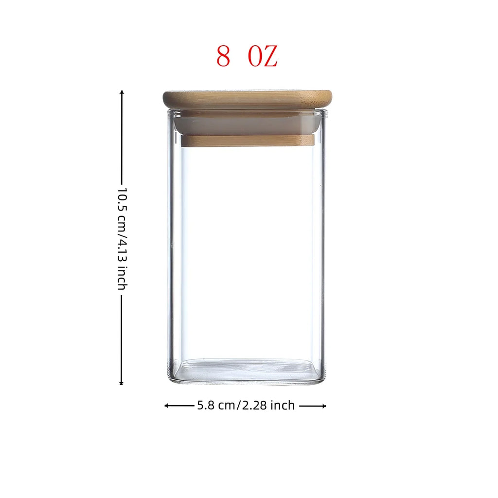 12 Pcs Square Spice Jars with 72 Stickers, Kitchen Pepper Jars for Salt Seasoning, Snacks, Tea, Coffee