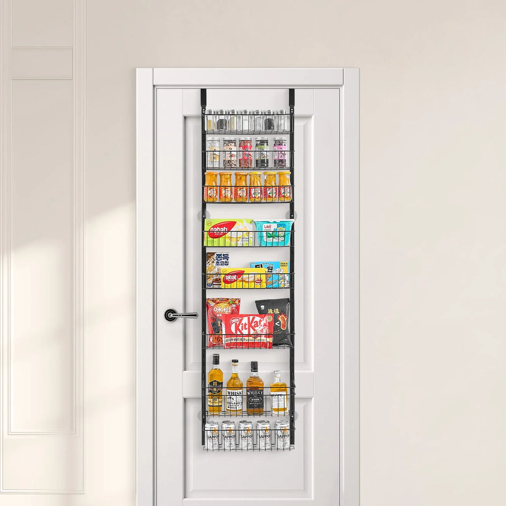 8-Tier over the Door Pantry Organizer Hanging Storage Rack Adjustable Kitchen