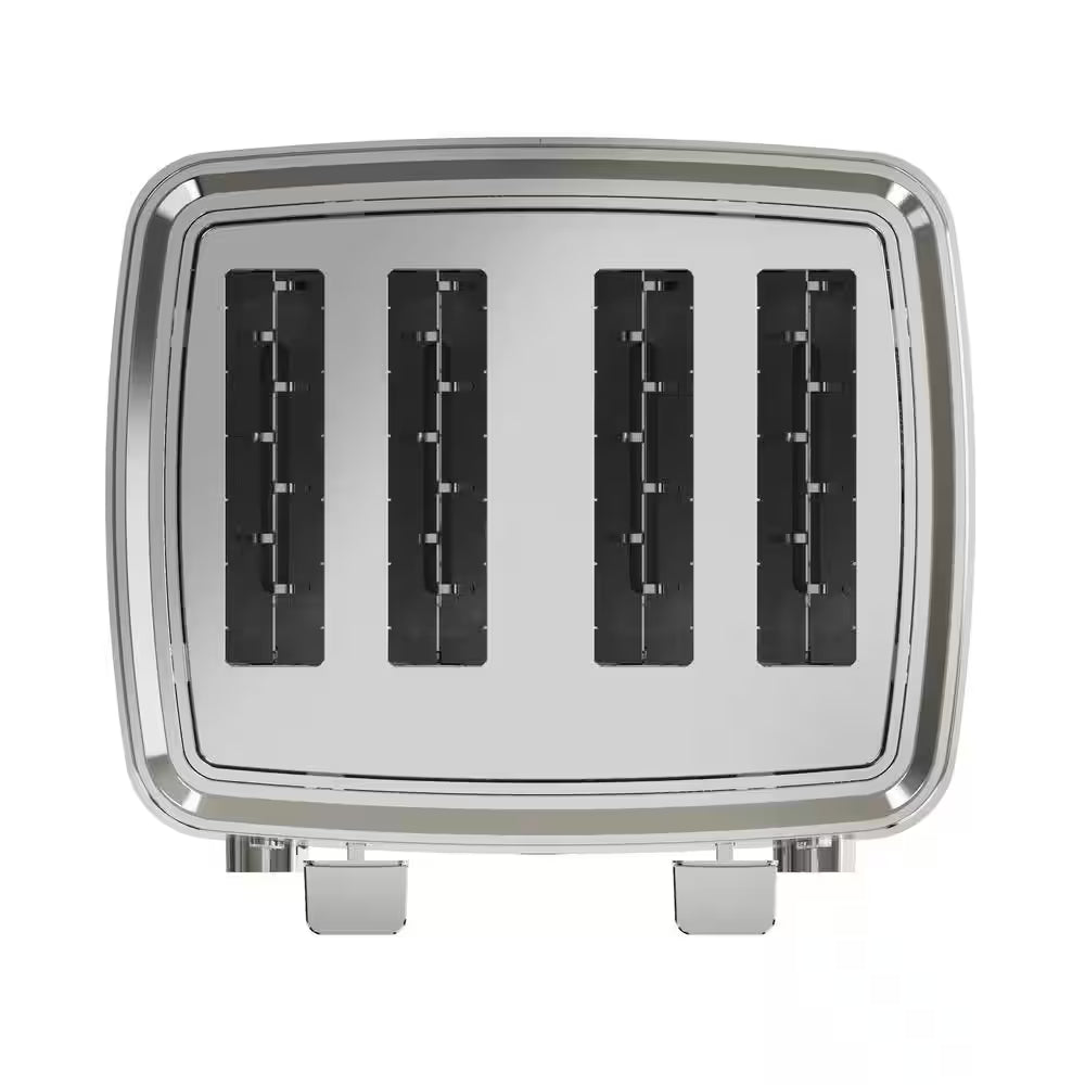 4-Slice Stainless Steel Wide Slot Toaster with 7 Shade Settings