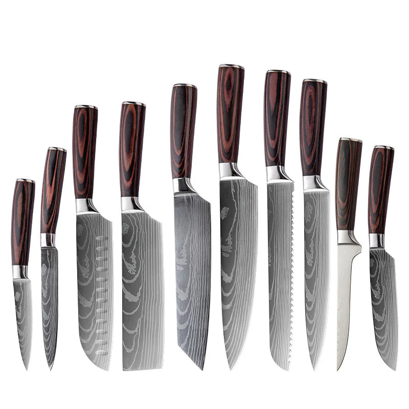 Damascus Pattern Vegetable Cutting Tool