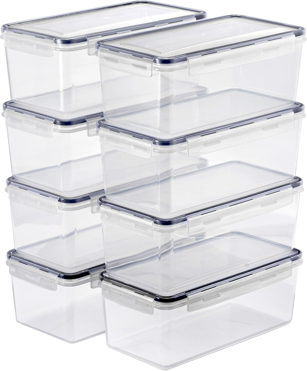 Airtight Food Storage Containers, Plastic Pantry Bins (8 Pack)