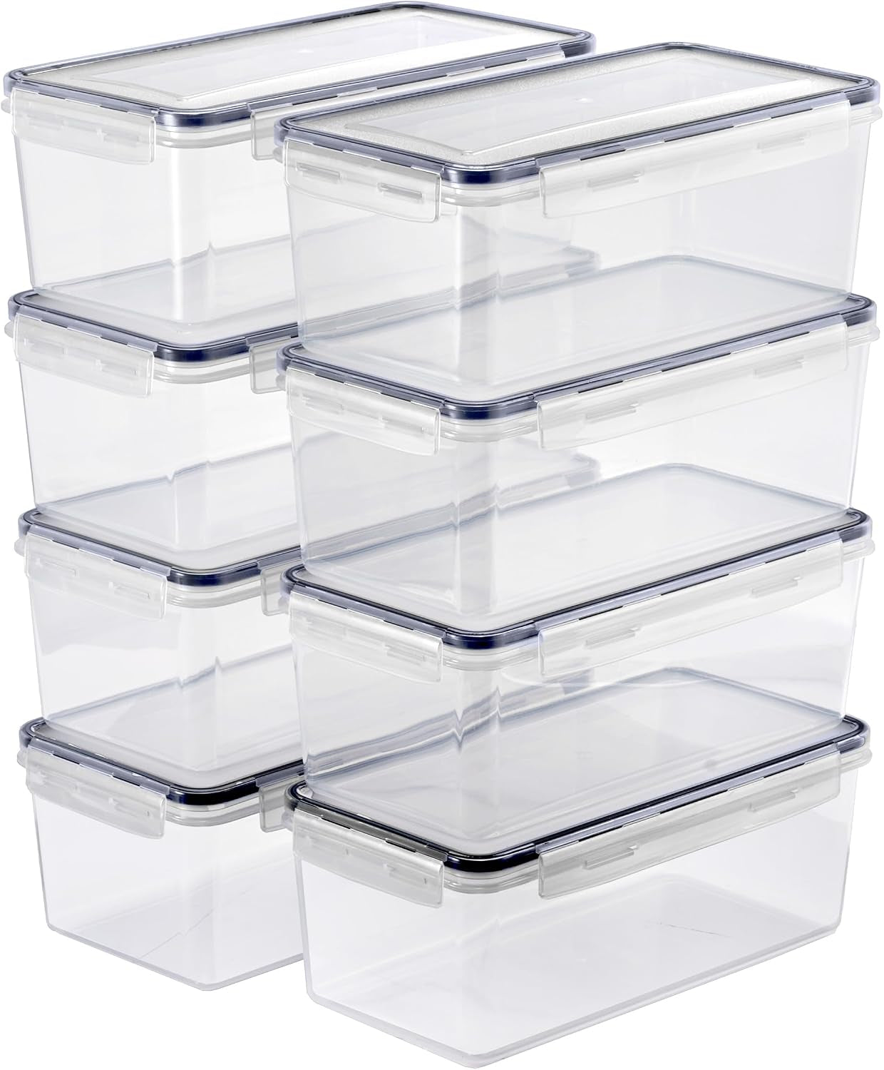 Airtight Food Storage Containers, Plastic Pantry Bins (8 Pack)