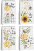 4 Pcs Funny Honey Bee Decor Kitchen Towels Dish Towels