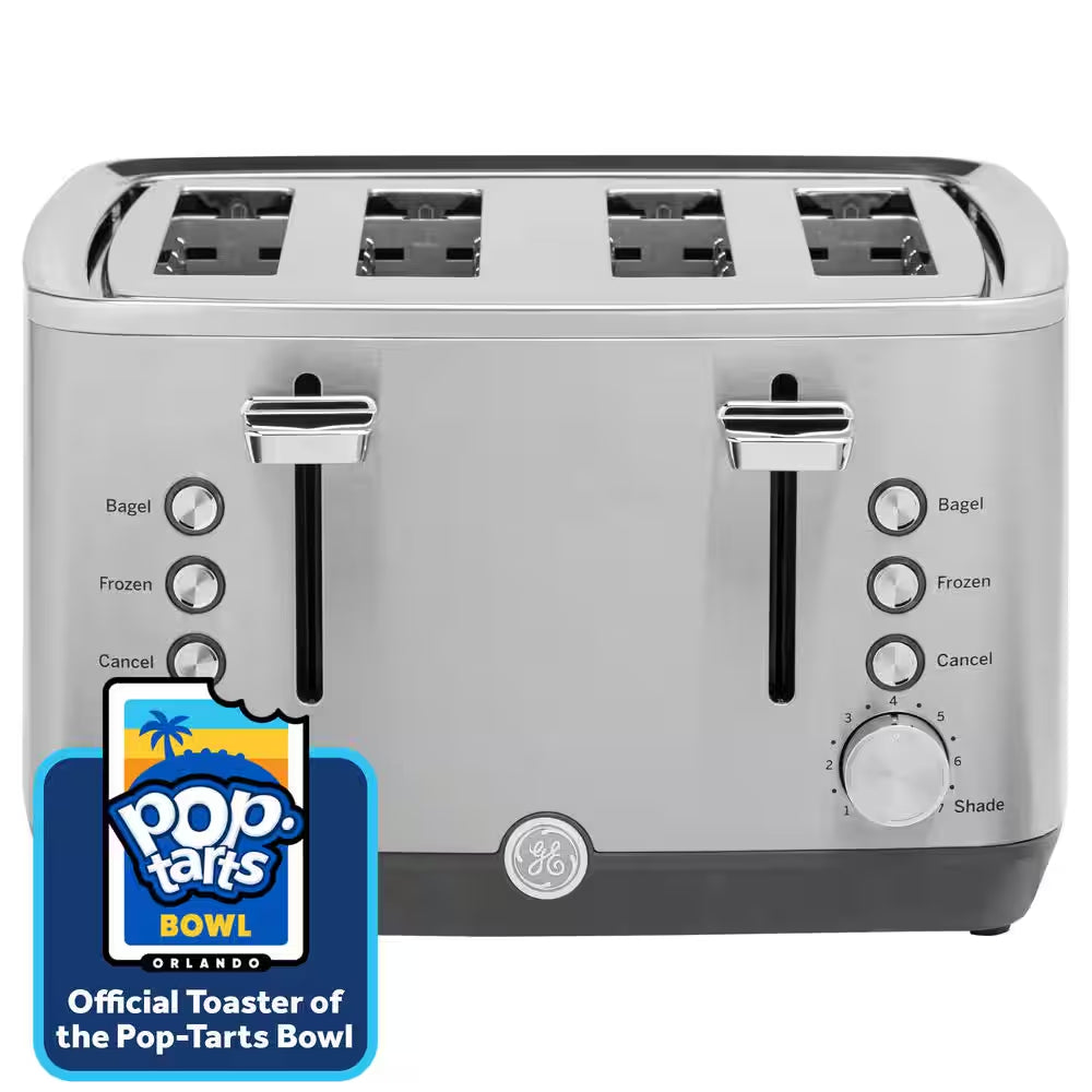 4-Slice Stainless Steel Wide Slot Toaster with 7 Shade Settings