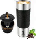 Travel Coffee Mug with 360°Lid, Travel Coffee Tumbler 16 Oz Leak Proof, Stainless Steel Insulated Travel Mugs for Hot and Cold Spill Proof Leak Proof(Black)