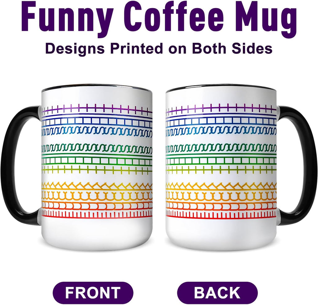 Funny Coffee Mugs for Women Men,15Oz Hidden Message Ceramic Cup