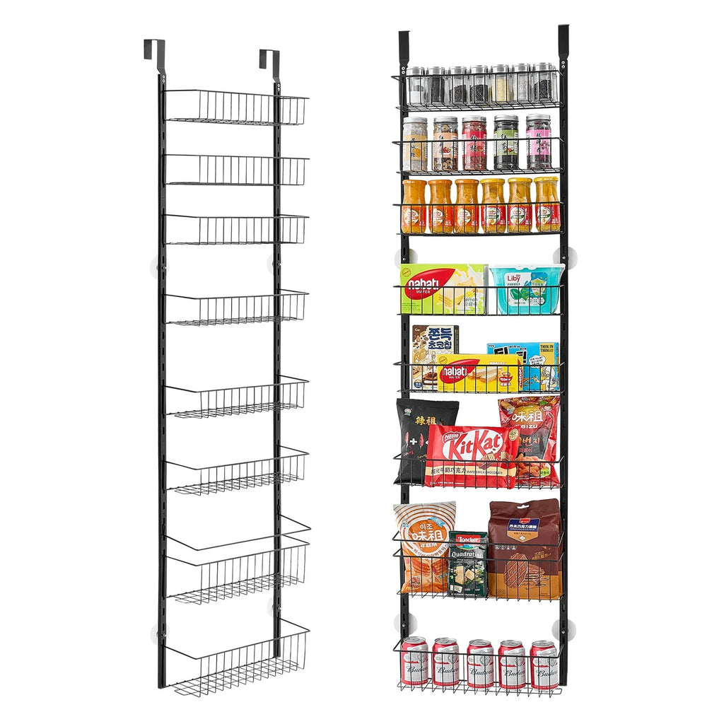 8-Tier over the Door Pantry Organizer Hanging Storage Rack Adjustable Kitchen