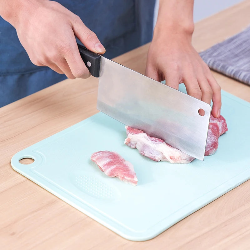 Kitchen Cutting Board Multifunctional Cut Vegetables and Fish Meat Chopping Board Two Sides Square Plastic for Household Picnic