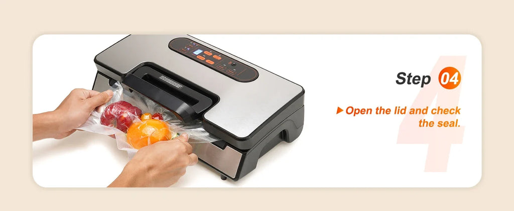 Succebuy 90Kpa 130W Vacuum Sealer Food Packaging Machine with Free 10Pcs Vacuum Bags for Household Kitchen Vacuum Food Sealing