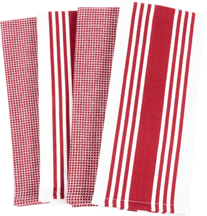 Cotton Stripe Waffle Dish Towel Kitchen Towel