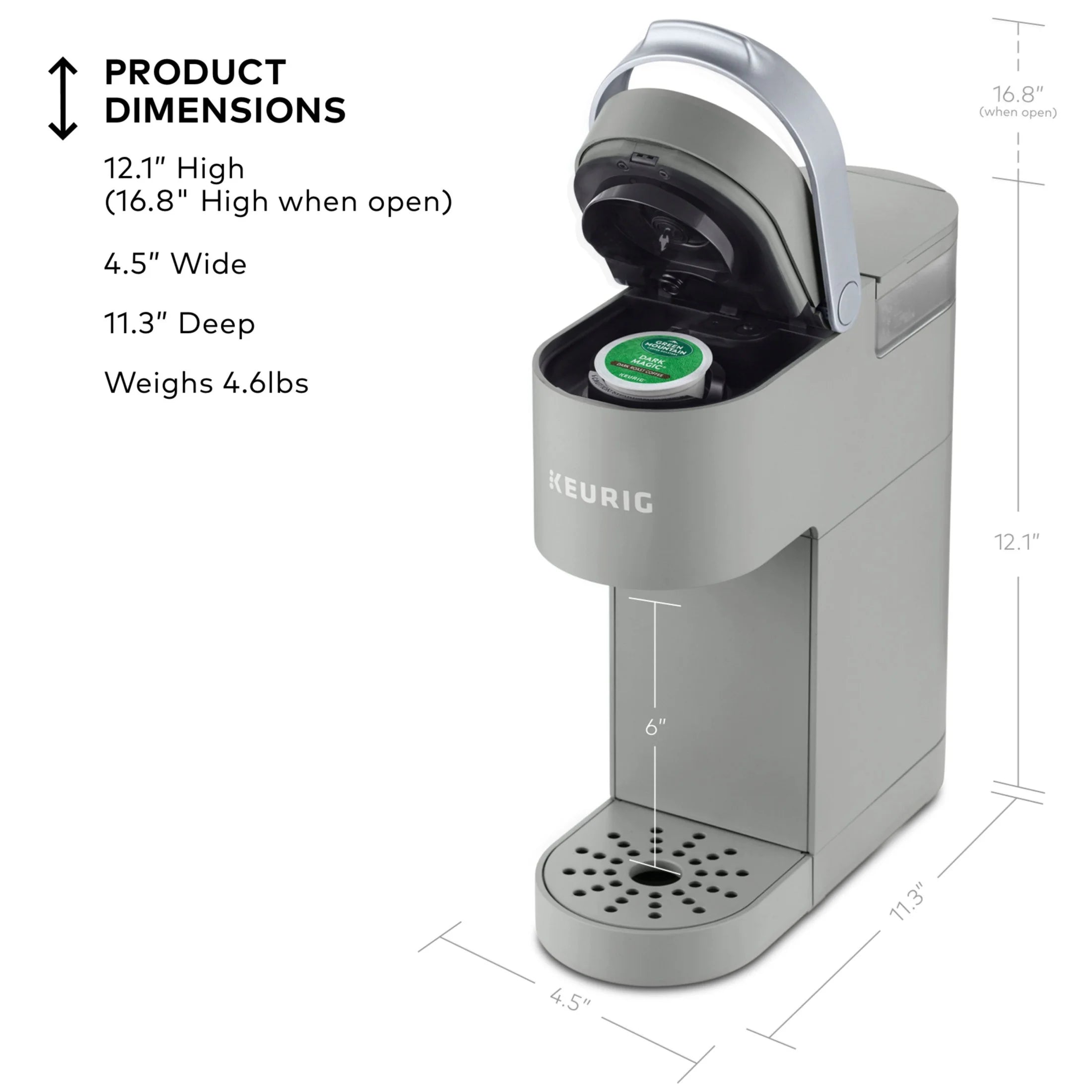 K-Mini® Single Serve Coffee Maker - Studio Gray