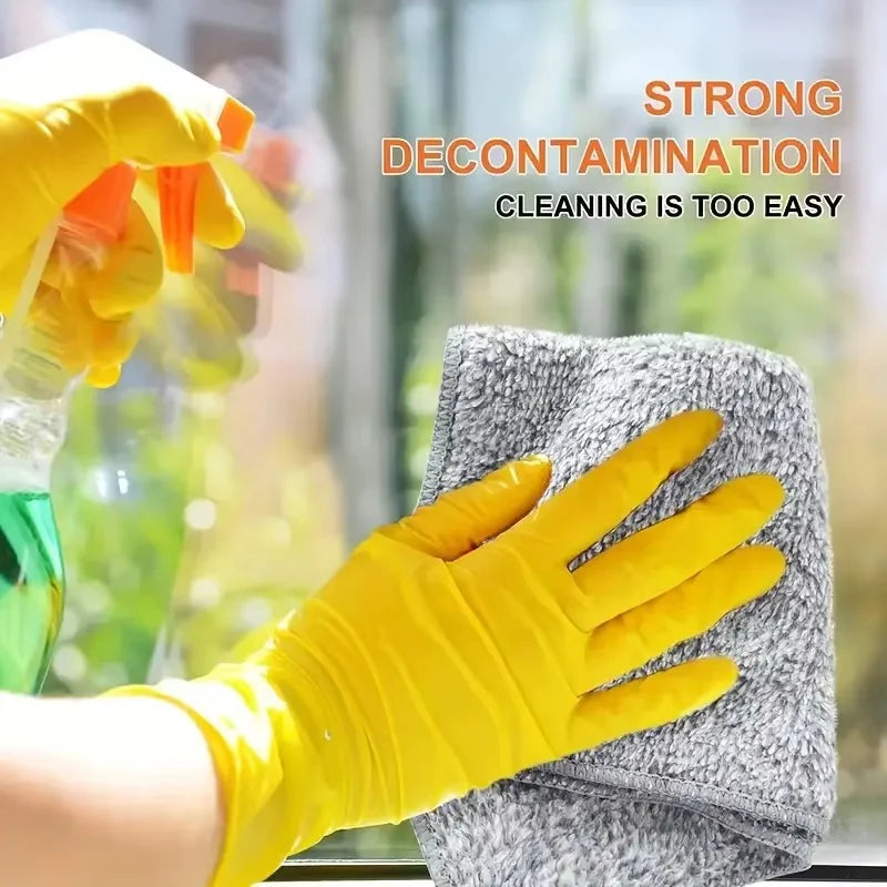 Bamboo Charcoal Microfiber Dishcloths (1–100 PCS) – Thickened Super Absorbent Anti-Grease Kitchen Cleaning Cloths, Reusable Wiping Rags for Home Use